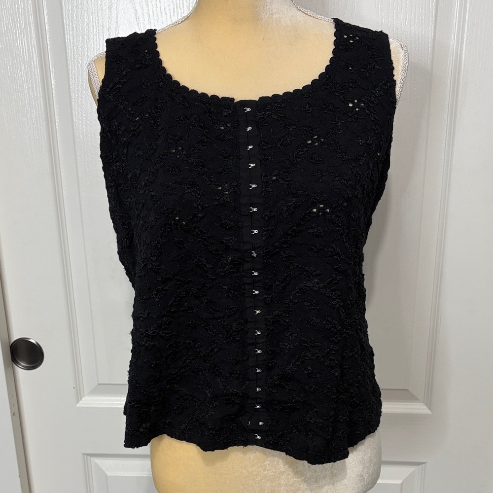 Classic Black Lace Tank Top